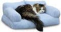 Pet Sofa Soft  Pet Sofa Beds for Medium Small Cats and Dogs, Light Blue
