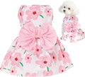Floral Dog Dress Cute Dog Skirt Pet Dress Summer Pet Clothes for Puppy Small Cats